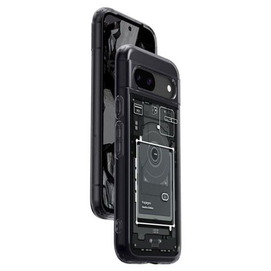 Husa Spigen Ultra Hybrid zero one pentru Google Pixel 8a, negru (Spigen, Pixel 8a) by www.silkase.ro Husa Spigen Ultra Hybrid zero one pentru Google Pixel 8a, negru (Pixel 8a, ACS07261) by www.silkase.ro
