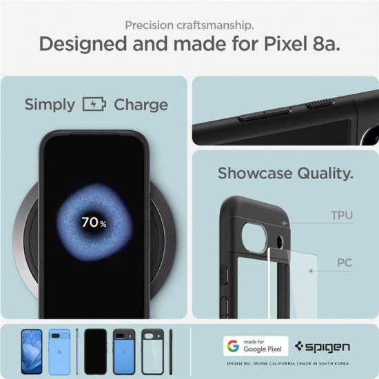 Husa Spigen Ultra Hybrid pentru Google Pixel 8a, negru mat (Spigen, Pixel 8a) by www.silkase.ro Husa Spigen Ultra Hybrid pentru Google Pixel 8a, negru mat (Pixel 8a, ACS07262) by www.silkase.ro