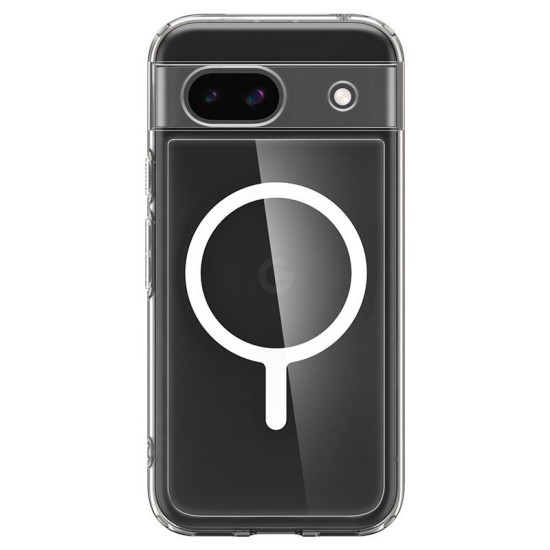 Spigen Ultra Hybrid OneTap Metal Ring MagSafe pentru Google Pixel 8a, alb/transparent (Pixel 8a, ACS07263) by www.silkase.ro