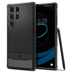 Husa Spigen Rugged Armor pentru Samsung Galaxy S24 Ultra, culoare negru mat