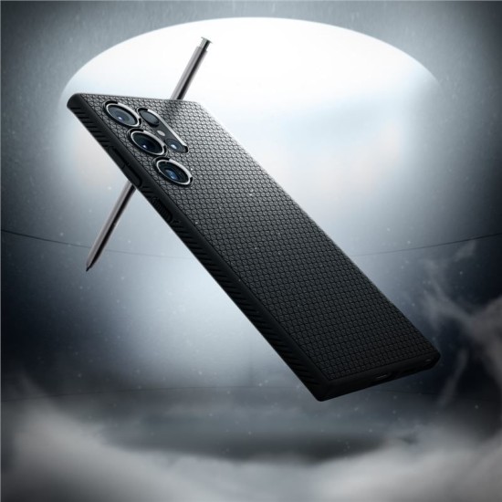 Husa pentru Samsung Galaxy S24 Ultra - Spigen Liquid Air - Matte Black (S24 Ultra, ACS07287) by www.silkase.ro