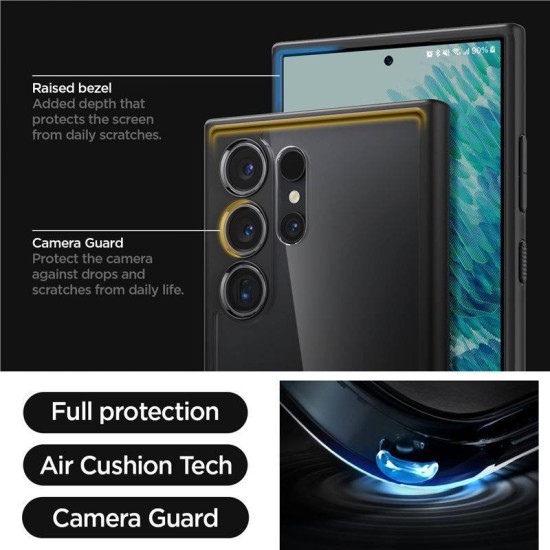 Husa Spigen Ultra Hybrid pentru Samsung Galaxy S24 Ultra, culoare transparent/negru mat (UAG, Telefoane Samsung) by www.silkase.ro Husa Spigen Ultra Hybrid pentru Samsung Galaxy S24 Ultra, culoare transparent/negru mat (Telefoane Samsung, ACS07295) by www.silkase.ro