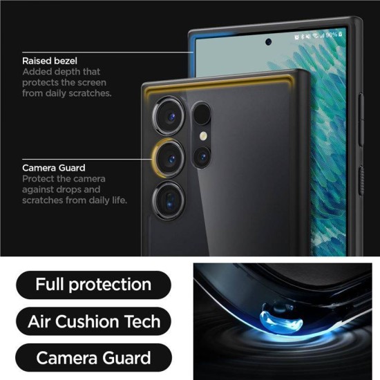 Husa Spigen Ultra Hybrid compatibila cu Samsung Galaxy S24 Ultra Frost Black (Spigen, S24 Ultra) by www.silkase.ro Husa Spigen Ultra Hybrid compatibila cu Samsung Galaxy S24 Ultra Frost Black (S24 Ultra, ACS07296) by www.silkase.ro
