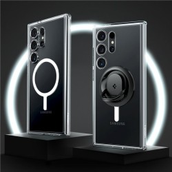 Husa pentru Samsung Galaxy S24 Ultra, Spigen, TPU/Policarbonat, Transprent/Alb