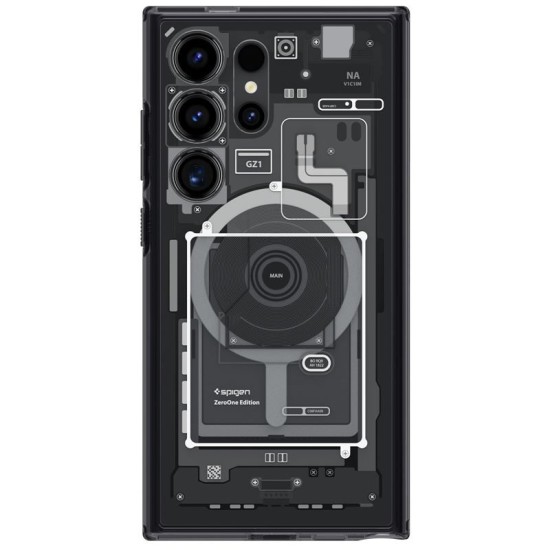 Husa pentru Samsung Galaxy S24 Ultra, Spigen, Samsung Galaxy S24 Ultra, Gri/Negru (S24 Ultra, ACS07298) by www.silkase.ro