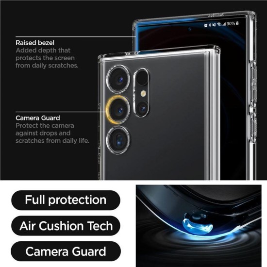 Husa telefon Spigen, Compatibil cu Samsung Galaxy S24 Ultra, TPU, Transparent (Spigen, S24 Ultra) by www.silkase.ro Husa telefon Spigen, Compatibil cu Samsung Galaxy S24 Ultra, TPU, Transparent (S24 Ultra, ACS07299) by www.silkase.ro