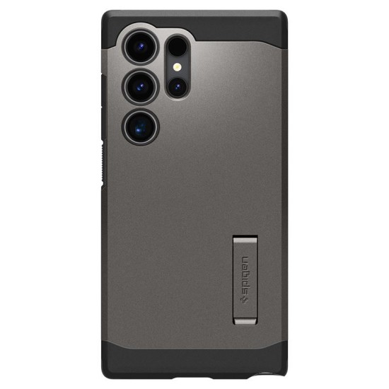 Husa Spigen Tough Armor pentru Samsung Galaxy S24 Ultra, culoare gunmetal (Telefoane Samsung, ACS07301) by www.silkase.ro