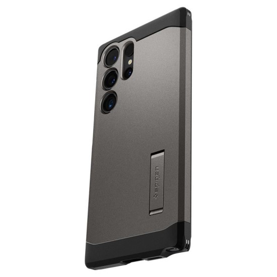 Husa Spigen Tough Armor pentru Samsung Galaxy S24 Ultra, culoare gunmetal (Telefoane Samsung, ACS07301) by www.silkase.ro
