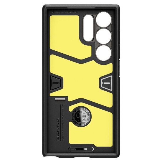 Husa Spigen Tough Armor pentru Samsung Galaxy S24 Ultra, culoare gunmetal (Telefoane Samsung, ACS07301) by www.silkase.ro