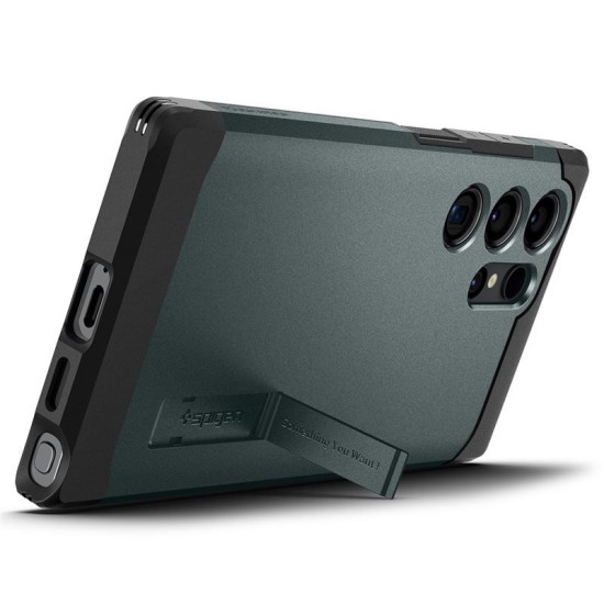 Husa Spigen Tough Armor compatibila cu Samsung Galaxy S24 Ultra Green (Spigen, S24 Ultra) by www.silkase.ro Husa Spigen Tough Armor compatibila cu Samsung Galaxy S24 Ultra Green (S24 Ultra, ACS07302) by www.silkase.ro