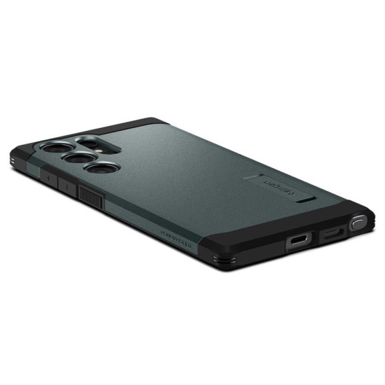 Husa Spigen Tough Armor compatibila cu Samsung Galaxy S24 Ultra Green (Spigen, S24 Ultra) by www.silkase.ro Husa Spigen Tough Armor compatibila cu Samsung Galaxy S24 Ultra Green (S24 Ultra, ACS07302) by www.silkase.ro
