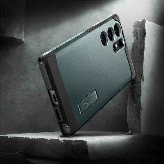 Husa Spigen Tough Armor compatibila cu Samsung Galaxy S24 Ultra Green (Spigen, S24 Ultra) by www.silkase.ro Husa Spigen Tough Armor compatibila cu Samsung Galaxy S24 Ultra Green (S24 Ultra, ACS07302) by www.silkase.ro