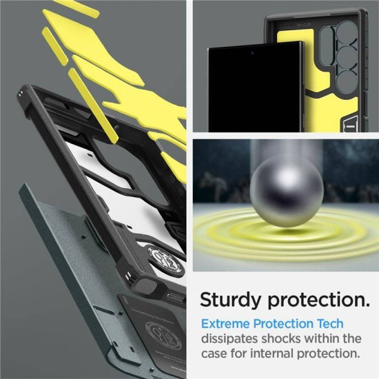 Husa Spigen Tough Armor compatibila cu Samsung Galaxy S24 Ultra Green (Spigen, S24 Ultra) by www.silkase.ro Husa Spigen Tough Armor compatibila cu Samsung Galaxy S24 Ultra Green (S24 Ultra, ACS07302) by www.silkase.ro
