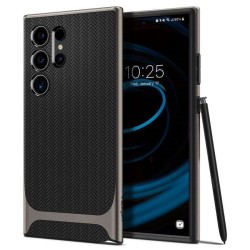 Husa Spigen Neo Hybrid compatibila cu Samsung Galaxy S24 Ultra Gunmetal