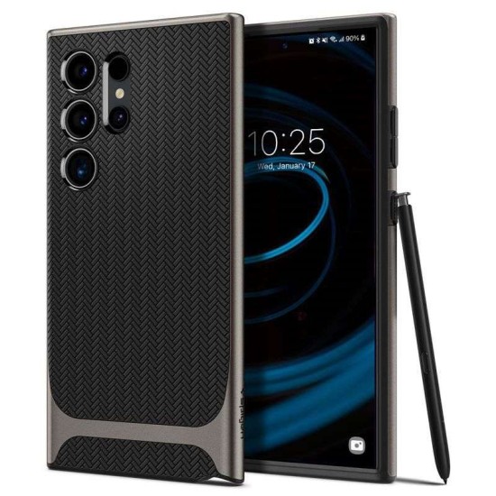 Husa Spigen Neo Hybrid compatibila cu Samsung Galaxy S24 Ultra Gunmetal (S24 Ultra, ACS07305) by www.silkase.ro
