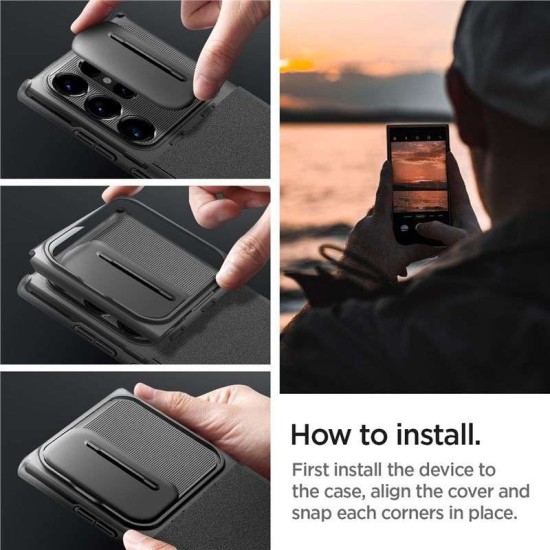 Husa Spigen Optik Armor pentru Samsung Galaxy S24 Ultra, culoare negru mat (UAG, Telefoane Samsung) by www.silkase.ro Husa Spigen Optik Armor pentru Samsung Galaxy S24 Ultra, culoare negru mat (Telefoane Samsung, ACS07313) by www.silkase.ro