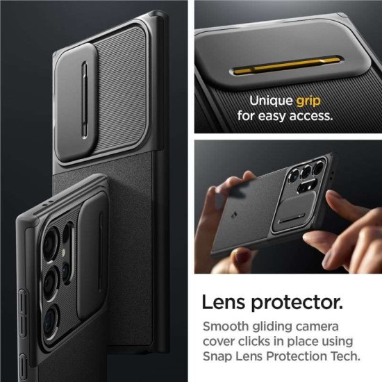 Husa Spigen Optik Armor pentru Samsung Galaxy S24 Ultra, culoare negru mat (UAG, Telefoane Samsung) by www.silkase.ro Husa Spigen Optik Armor pentru Samsung Galaxy S24 Ultra, culoare negru mat (Telefoane Samsung, ACS07313) by www.silkase.ro