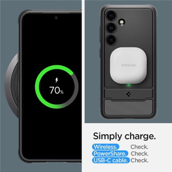 Husa Spigen Rugged Armor compatibila cu Samsung Galaxy S24 Plus Matte Black (Spigen, S24 Plus) by www.silkase.ro Husa Spigen Rugged Armor compatibila cu Samsung Galaxy S24 Plus Matte Black (S24 Plus, ACS07326) by www.silkase.ro