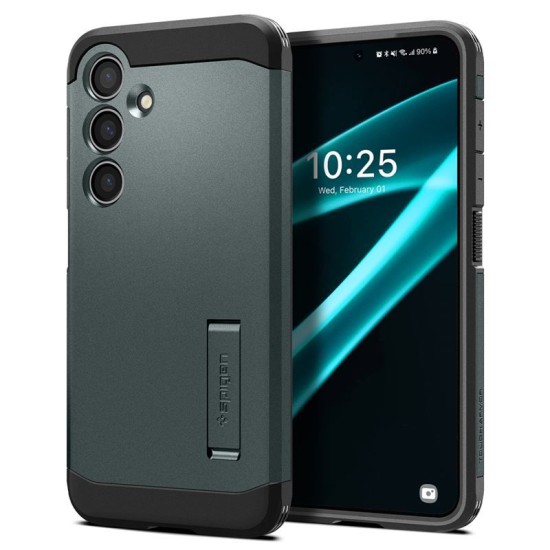 Husa telefon Spigen Tough Armor compatibil cu Samsung Galaxy S24+, verde, design minimalist, protectie suplimentara (S24 Plus, ACS07334) by www.silkase.ro