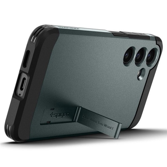 Husa telefon Spigen Tough Armor compatibil cu Samsung Galaxy S24+, verde, design minimalist, protectie suplimentara (S24 Plus, ACS07334) by www.silkase.ro