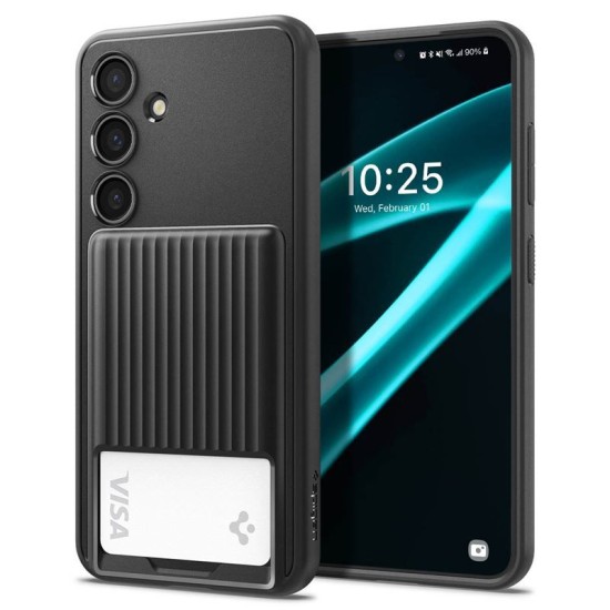 Husa telefon, Spigen, TPU, Liquid Slot, pentru Galaxy S24 Plus, Slot Card, Negru, 15.5x7.39cm (S24 Plus, ACS07336) by www.silkase.ro