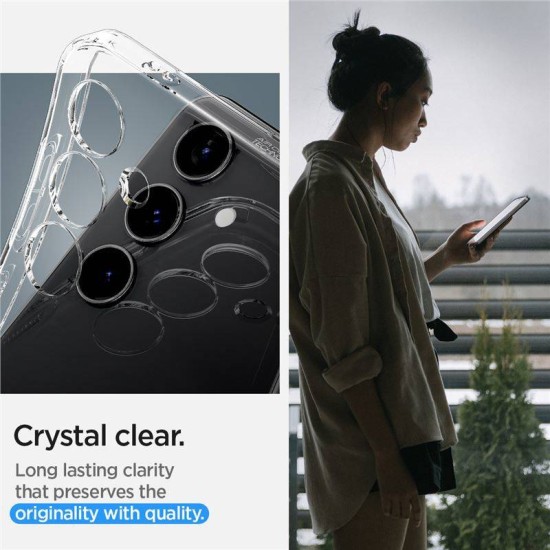 Husa Spigen Cristal Lichid1 pentru Samsung Galaxy S24 Transparent (S24, ACS07343) by www.silkase.ro