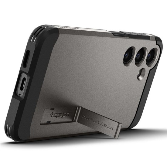 Husa Spigen Tough Armor compatibila cu Samsung Galaxy S24 Gunmetal (Spigen, S24) by www.silkase.ro Husa Spigen Tough Armor compatibila cu Samsung Galaxy S24 Gunmetal (S24, ACS07356) by www.silkase.ro