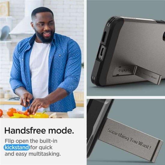 Husa Spigen Tough Armor compatibila cu Samsung Galaxy S24 Gunmetal (Spigen, S24) by www.silkase.ro Husa Spigen Tough Armor compatibila cu Samsung Galaxy S24 Gunmetal (S24, ACS07356) by www.silkase.ro