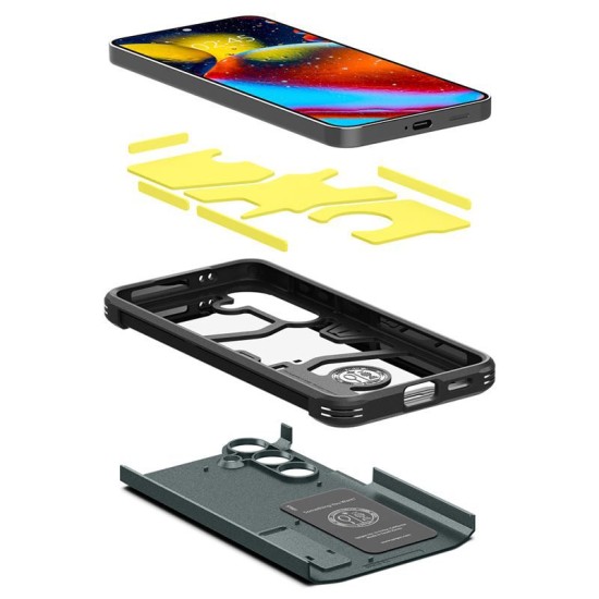 Husa Spigen Tough Armor compatibila cu Samsung Galaxy S24 Green (Spigen, S24) by www.silkase.ro Husa Spigen Tough Armor compatibila cu Samsung Galaxy S24 Green (S24, ACS07357) by www.silkase.ro