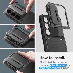 Husa Spigen Optik Armor compatibila cu Samsung Galaxy S24 Black
