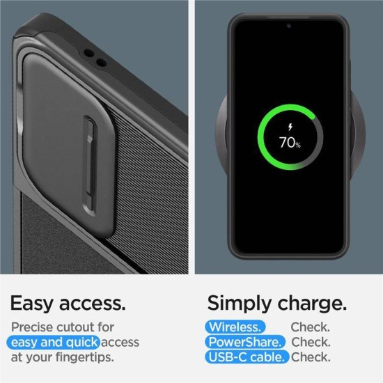 Husa Spigen Optik Armor compatibila cu Samsung Galaxy S24 Black (Spigen, S24) by www.silkase.ro Husa Spigen Optik Armor compatibila cu Samsung Galaxy S24 Black (S24, ACS07363) by www.silkase.ro