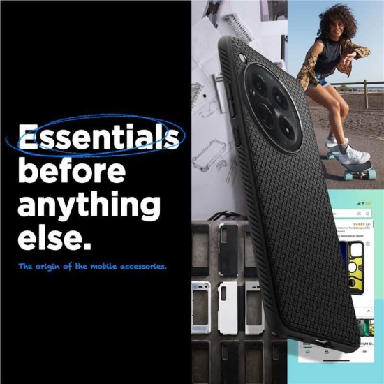 Husa Spigen Liquid Air, pentru OnePlus 12, negru mat (Spigen, Telefoane OnePlus) by www.silkase.ro Husa Spigen Liquid Air, pentru OnePlus 12, negru mat (Telefoane OnePlus, ACS07375) by www.silkase.ro
