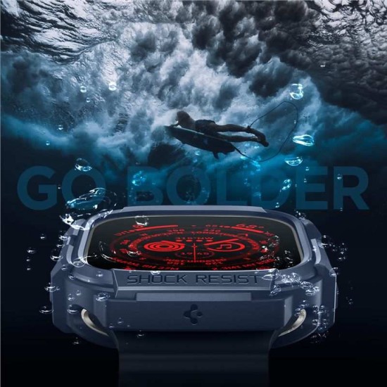 Husa Spigen Rugged Armor compatibila cu Apple Watch Ultra/Ultra 2 49mm Navy Blue (Spigen, Ingredi) by www.silkase.ro Husa Spigen Rugged Armor compatibila cu Apple Watch Ultra/Ultra 2 49mm Navy Blue (Ingredi, ACS07382) by www.silkase.ro