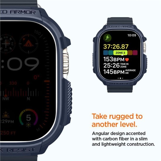 Husa Spigen Rugged Armor compatibila cu Apple Watch Ultra/Ultra 2 49mm Navy Blue (Spigen, Ingredi) by www.silkase.ro Husa Spigen Rugged Armor compatibila cu Apple Watch Ultra/Ultra 2 49mm Navy Blue (Ingredi, ACS07382) by www.silkase.ro