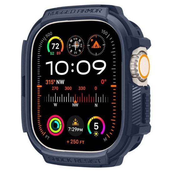 Husa Spigen Rugged Armor compatibila cu Apple Watch Ultra/Ultra 2 49mm Navy Blue (Spigen, Ingredi) by www.silkase.ro Husa Spigen Rugged Armor compatibila cu Apple Watch Ultra/Ultra 2 49mm Navy Blue (Ingredi, ACS07382) by www.silkase.ro