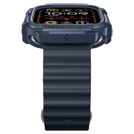 Husa Spigen Rugged Armor compatibila cu Apple Watch Ultra/Ultra 2 49mm Navy Blue (Spigen, Ingredi) by www.silkase.ro Husa Spigen Rugged Armor compatibila cu Apple Watch Ultra/Ultra 2 49mm Navy Blue (Ingredi, ACS07382) by www.silkase.ro
