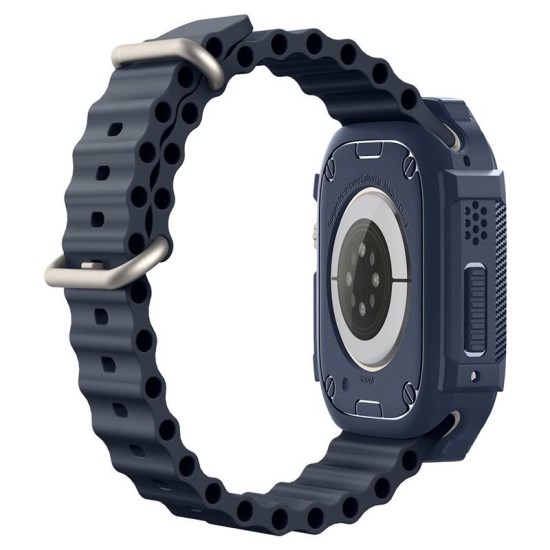 Husa Spigen Rugged Armor compatibila cu Apple Watch Ultra/Ultra 2 49mm Navy Blue (Spigen, Ingredi) by www.silkase.ro Husa Spigen Rugged Armor compatibila cu Apple Watch Ultra/Ultra 2 49mm Navy Blue (Ingredi, ACS07382) by www.silkase.ro