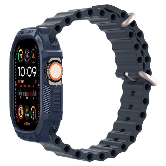 Husa Spigen Rugged Armor compatibila cu Apple Watch Ultra/Ultra 2 49mm Navy Blue (Spigen, Ingredi) by www.silkase.ro Husa Spigen Rugged Armor compatibila cu Apple Watch Ultra/Ultra 2 49mm Navy Blue (Ingredi, ACS07382) by www.silkase.ro