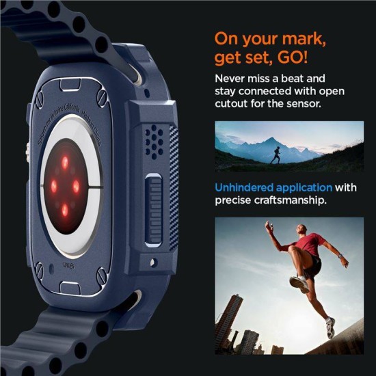 Husa Spigen Rugged Armor compatibila cu Apple Watch Ultra/Ultra 2 49mm Navy Blue (Spigen, Ingredi) by www.silkase.ro Husa Spigen Rugged Armor compatibila cu Apple Watch Ultra/Ultra 2 49mm Navy Blue (Ingredi, ACS07382) by www.silkase.ro