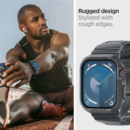 Husa Spigen Rugged Armor Pro compatibila cu Apple Watch 4/5/6/7/8/9/SE 44/45mm Dark Grey (Spigen, Ingredi) by www.silkase.ro Husa Spigen Rugged Armor Pro compatibila cu Apple Watch 4/5/6/7/8/9/SE 44/45mm Dark Grey (Ingredi, ACS07387) by www.silkase.ro