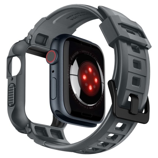 Husa Spigen Rugged Armor Pro compatibila cu Apple Watch 4/5/6/7/8/9/SE 44/45mm Dark Grey (Spigen, Ingredi) by www.silkase.ro Husa Spigen Rugged Armor Pro compatibila cu Apple Watch 4/5/6/7/8/9/SE 44/45mm Dark Grey (Ingredi, ACS07387) by www.silkase.ro