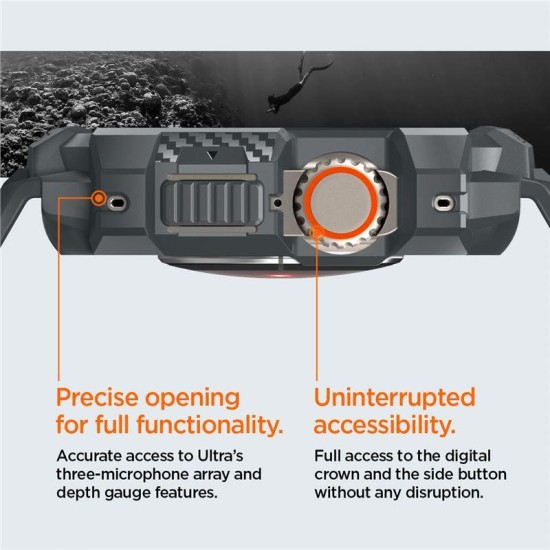 Husa pentru Apple Watch Ultra / Ultra 2 + Curea, Spigen Rugged Armor Pro, Dark Grey (Spigen, Ingredi) by www.silkase.ro Husa pentru Apple Watch Ultra / Ultra 2 + Curea, Spigen Rugged Armor Pro, Dark Grey (Ingredi, ACS07390) by www.silkase.ro