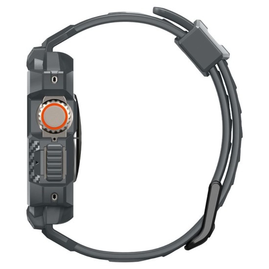 Husa pentru Apple Watch Ultra / Ultra 2 + Curea, Spigen Rugged Armor Pro, Dark Grey (Spigen, Ingredi) by www.silkase.ro Husa pentru Apple Watch Ultra / Ultra 2 + Curea, Spigen Rugged Armor Pro, Dark Grey (Ingredi, ACS07390) by www.silkase.ro