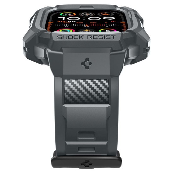 Husa pentru Apple Watch Ultra / Ultra 2 + Curea, Spigen Rugged Armor Pro, Dark Grey (Spigen, Ingredi) by www.silkase.ro Husa pentru Apple Watch Ultra / Ultra 2 + Curea, Spigen Rugged Armor Pro, Dark Grey (Ingredi, ACS07390) by www.silkase.ro
