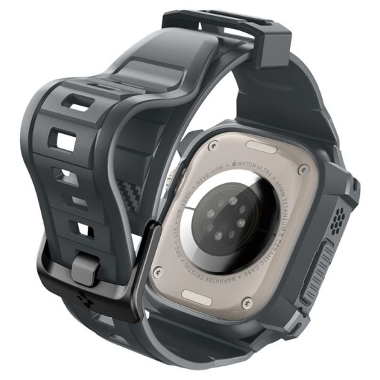 Husa pentru Apple Watch Ultra / Ultra 2 + Curea, Spigen Rugged Armor Pro, Dark Grey (Spigen, Ingredi) by www.silkase.ro Husa pentru Apple Watch Ultra / Ultra 2 + Curea, Spigen Rugged Armor Pro, Dark Grey (Ingredi, ACS07390) by www.silkase.ro