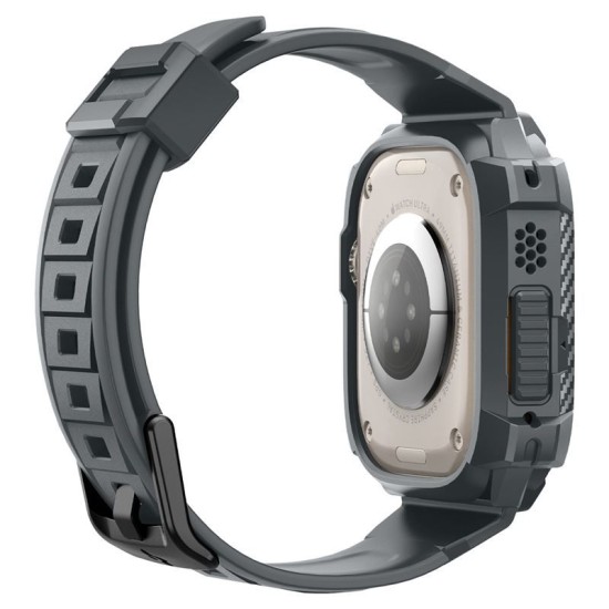 Husa pentru Apple Watch Ultra / Ultra 2 + Curea, Spigen Rugged Armor Pro, Dark Grey (Spigen, Ingredi) by www.silkase.ro Husa pentru Apple Watch Ultra / Ultra 2 + Curea, Spigen Rugged Armor Pro, Dark Grey (Ingredi, ACS07390) by www.silkase.ro