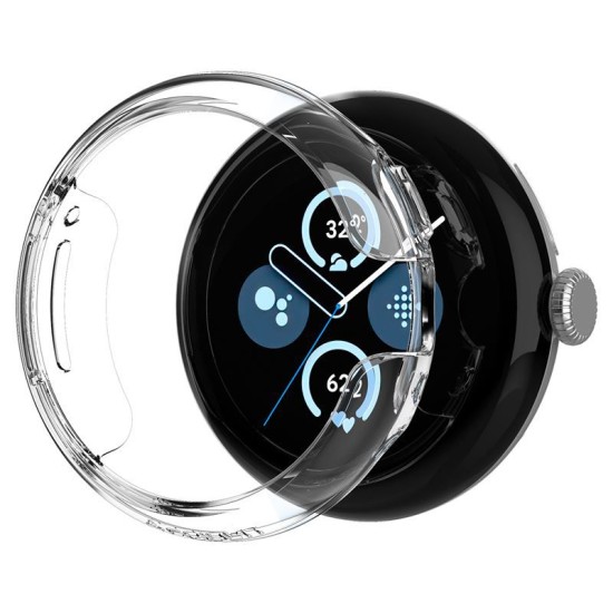 SPIGEN Husă Ultra Subțire Thin Fit Google Pixel Watch 3/2/1 (41mm - 1.2 inch), Transparentă (Google, ACS07391) by www.silkase.ro