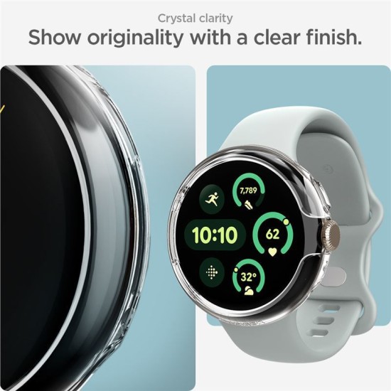 SPIGEN Husă Ultra Subțire Thin Fit Google Pixel Watch 3/2/1 (41mm - 1.2 inch), Transparentă (Google, ACS07391) by www.silkase.ro