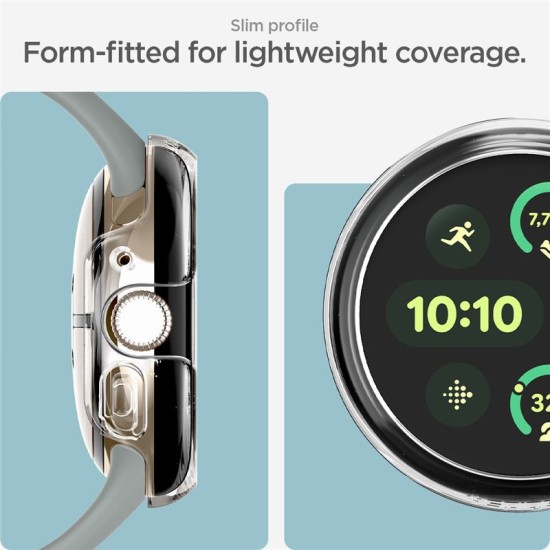 SPIGEN Husă Ultra Subțire Thin Fit Google Pixel Watch 3/2/1 (41mm - 1.2 inch), Transparentă (Google, ACS07391) by www.silkase.ro