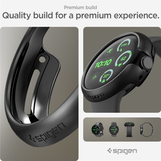 Husa Spigen Thin Fit pentru Google Pixel Watch 3/2/1, 41mm, negru (Spigen, Google) by www.silkase.ro SPIGEN Husă Ultra Subțire Thin Fit Google Pixel Watch 3/2/1 (41mm - 1.2 inch), Negru (Google, ACS07392) by www.silkase.ro